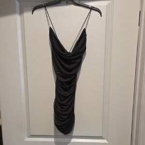 Black Ruched Dress